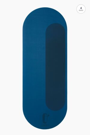 Bienvenue chez Oshun : tapis de yoga Anahita, divinité de l'eau et de la fertilité, en polyuréthane biosourcé, couleur bleu Turquin