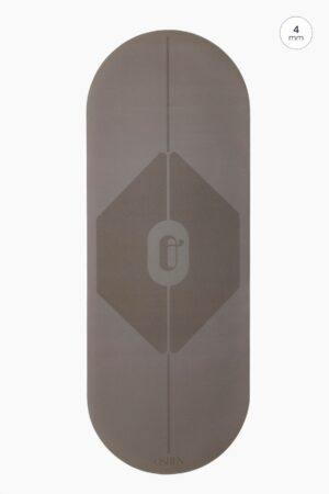 tapis de yoga Ogma, divinité de la sagesse, beige sarrasin en caouchouc naturel biosourcé