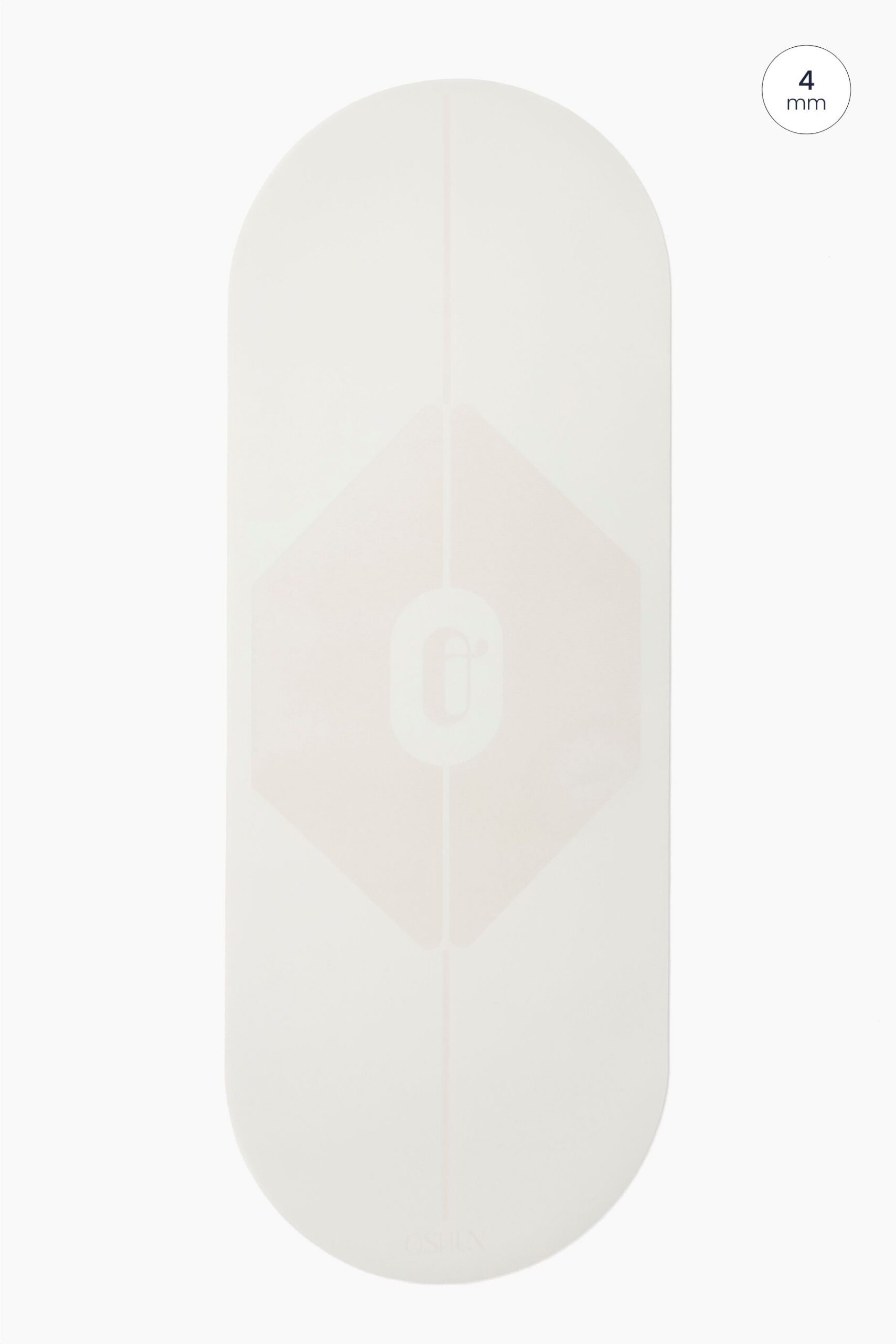 tapis de yoga Ogma, divinité de la sagesse, blanc coco en caouchouc naturel biosourcé