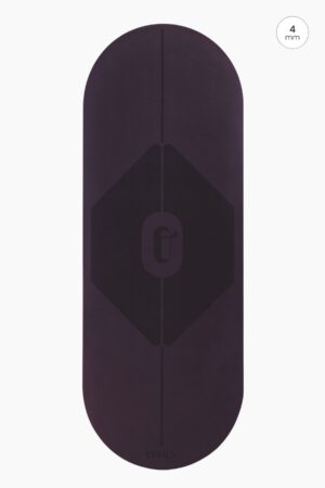 Tapis de yoga Ogma Aubergine Oshun, tapis de yoga design français, ovale double arrondi, antidérapant, durable et adapté aux pratiques intensives